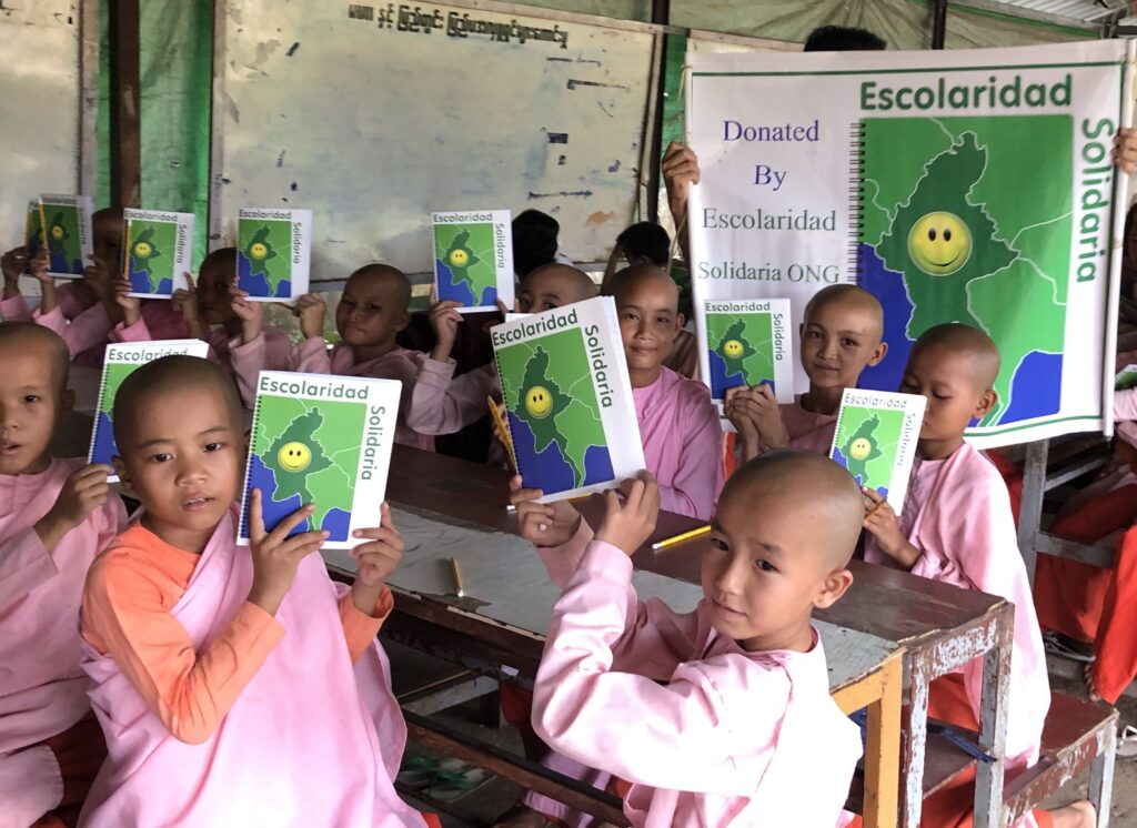 Tercera entrega en Birmania: Material escolar para más de 900 alumnos en Yadana Theing School